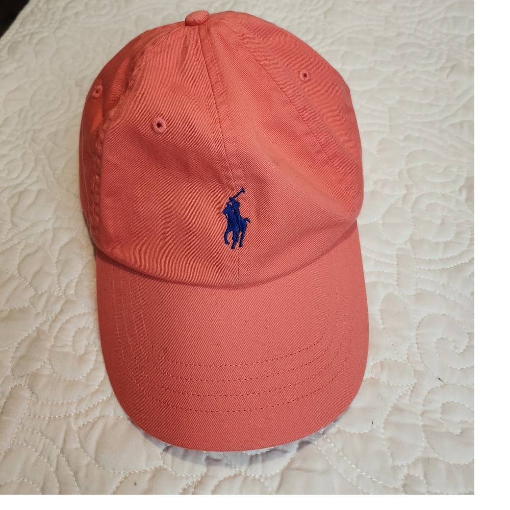 Polo by Ralph Lauren Coral Cap with Blue Logo
